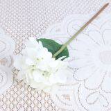 Lifelike Single Leaf Real Touch Light Rosy Hydrangea Artificial Flower thumbnail-3