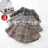 Sprint Autumn Vintage Kid Girl Pleated Skirt Children Girl Solid Pu Leather Pleated Skirt Short School Girl Skirt for 4-8T thumbnail-4