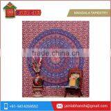 Handmade Indian Tapestry With Camel Parrot Mixed Design Print