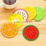 Set of 6 Fruit Coaster Colorful Silicone Tea Cup Drinks Holder Mat Pads Placemat