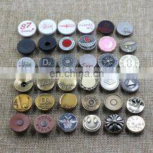 2021 Custom Made Engraving 17mm 18mm Garment Metal Alloy Jeans Button