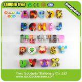 Cute Extruded Rubber Erasers Animal Letter Eraser thumbnail-1