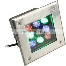 Waterproof 24W DC24V LED Garden Buried Outdoor Recessed Deck Light RGBW RGB Underground Sidewalk Light