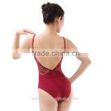 High Cut Leotard, High Cut Leotards For Women, Burgundy Adult Dance Leotard thumbnail-2