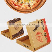 Custom Size Food Grade Brown Pizza Box Disposable Kraft Paper+Corrugated Paper+Kraft Paper Pizza Box With Your Own Logo thumbnail-4