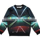 New Fashion Sublimation Sweatshirts With Leather Sleeve With Side Zipper thumbnail-6