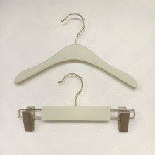 Multifunctional Wooden Pants Rack Children Clothes Store Closet Lotus Hanger With Clips for Display thumbnail-1