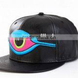 High Quality Leather Brim Snapback Blank Fitted Hats Wholesale thumbnail-1