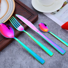 Bulk Rose Gold Bronze Flatware Reusable Stainless Steel Spoon Fork Knife Customized Cutlery Set thumbnail-3