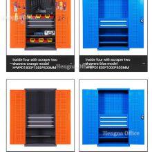 Orange Metal Workshop Storage Locker TC-W207 für 5S Lean Management mit einstellbaren Regalen und Teilladern | 1800 mm hoch für die Fabrikmontagelinie thumbnail-3