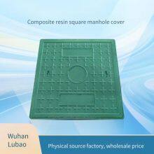Lubao Composite Resin Square Manhole Cover Manufacturer for Municipal Sewage Pipes 400*600, Suitable for Power Projects and Chemical Plants thumbnail-1