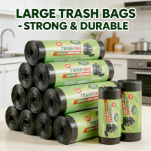 Large Size HDPE Garbage Bags Household Portable Disposable Trash Bag thumbnail-1