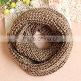 Wholesale Fashion Plain Solid Color Wool Circle Loop Infinity Women Knitted Scarf thumbnail-5