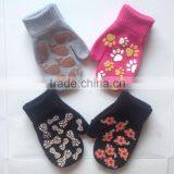 Kids Knitted Gripper Mittens Thick Warm Acrylic Fingerless Gloves Knitting Pattern thumbnail-1