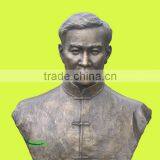 Bronze Asian Man Bust