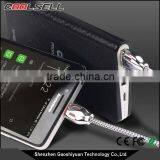 Newest Snake Laser Nylon Braided USB Charging Cable for Iphone and Micro Quality Choice thumbnail-5