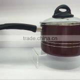 Brown Aluminum Non-stick Press Cookware Set Kitchen Used Fry Egg Pizza Pan Skillet thumbnail-5