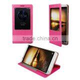 hot sale pc&pu hybrid flip case for huawei ascend mate 7
