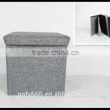 Fabric Folding Storage Ottoman Covered Ottoman