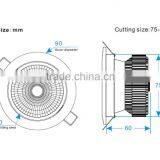 85Ra 6W High Lumen Utra Slim Cob Led Downlight Epistar Chip + Lifud or Meanwell Driver + Aluminum Body thumbnail-2
