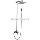 High Quality Brass Square Shower Set, Polish and Chrome Finish, Wall Mounted