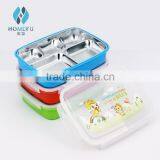 Take Away Stainless Steel Metal Body Covered With PP Plastic Food Storage Container Set