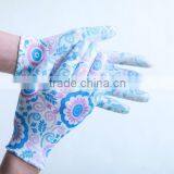 Sales Well Pu Coated Nylon Garden Glove Working Safety Pu Gloves thumbnail-1