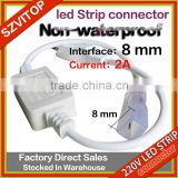 SV Power Plug Unit for LED Strip Lights, Non-waterproof 3528 5050 LED Strip Accessories, 2A, 8mm circuit board