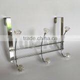 Elegant Home Fashions Three Hook Over the Door, Crystal, Wave