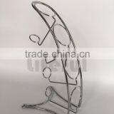 Metal 4 Bottle Countertop Wine Holder Free Standing Rack