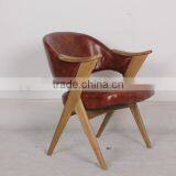 Rural Style Wooden Small Armchair thumbnail-2