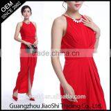 Europe and America OEM Fashion Style New Designer Long Red Color Formal Party Dress for Women thumbnail-1