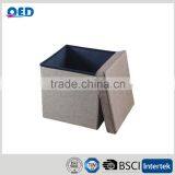 Foldable Storage Ottoman Seat With Lid thumbnail-1