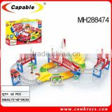 Kids battery operated track cars,self-assembly toy car,electric race car track set