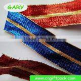 1-1/2" Cheap Outdoor Wired Fabric Christmas Ribbon thumbnail-2