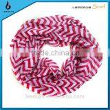 Chevron Printed Fashionable Young Girl Tube Blended Cotton Polyester Infinity Scarf Quality Choice thumbnail-2