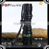 POPPAS T820 Hot Sale XPE Led Adjustable Focus Aluminum Tactical Flashlight