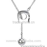 women monogram necklace in stainless steel