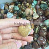 Natural Ocean Jasper Heart Shaped Stone Pendant Loose Gemstones thumbnail-2