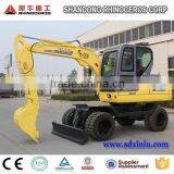Best Selling Wheel Excavator 6 Ton Hydraulic Wheel Excavator 0.25m3 Good Price