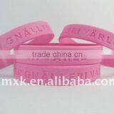 Custom Debossed Message Silicone Rubber Wristband