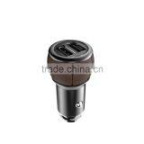 High Sales Colorful Safety 5V 2.4A Genuine Leather Car Charger thumbnail-4