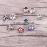 5.0mm Hole Charm Round Shape Crystal Big Hole Beads Mix Color Rhinestone European Bead Spacers Jewelry Findings thumbnail-2