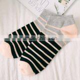 Autumn Pinstripe Cotton Youngth Low Tide Fashion Socks thumbnail-4