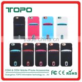 Tough Armor back cover with card slot TOP hard PC +Soft TPU Inside cover Protect phone plastic case For iPhone 6 6s plus
