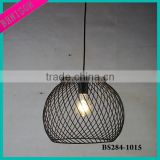 Industiral black metal welding wrough wave lampshade pendant lamp cover antique ball shelf home Loft decoration ceiling lighting