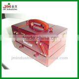 Folding Wood Sewing Kits Box With Handle thumbnail-1