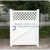 White PVC Privacy Garden Fence With Lattice thumbnail-1