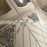 Impressive Louis XVI Style White Color Executive Office Furniture Set, Study Room Executive Table Bookcase and Chair Set thumbnail-2