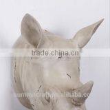 Resin Modern Wall Animal Head Sculpture Rhinoceros Wall Decoration thumbnail-4